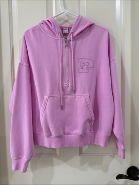 PINK Victoria's Secret Lavender Half-Zip Hoodie Sweatshirt